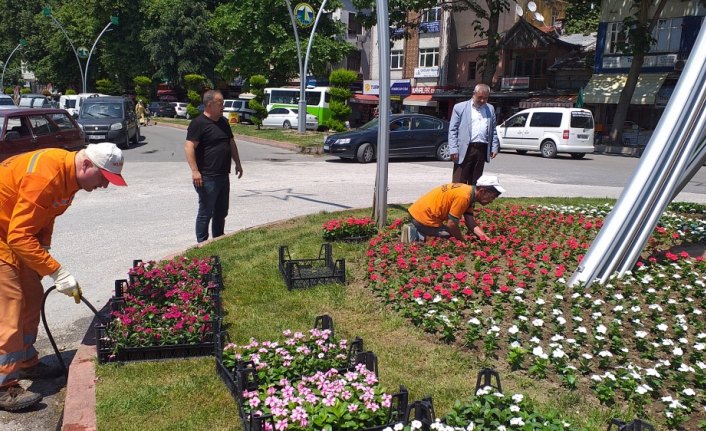 Alaplı Belediyesinden çiçeklendirme çalışmaları