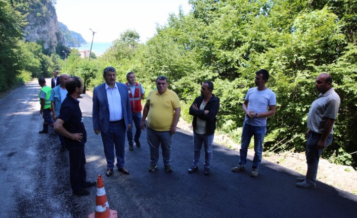 İnkumu yolunda onarım çalışması