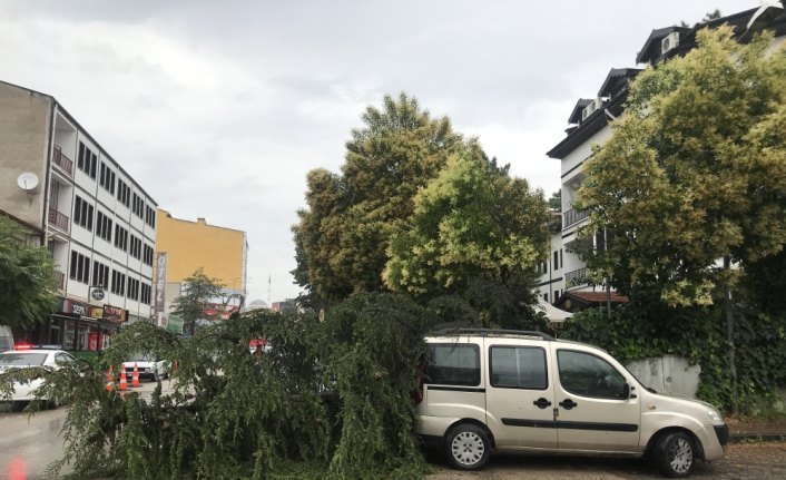 Karabük'te fırtına ve sağanak etkili oldu