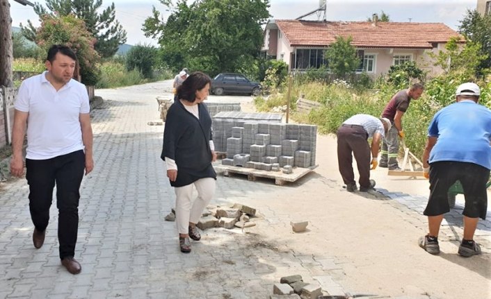 Ladik'te yol çalışmaları