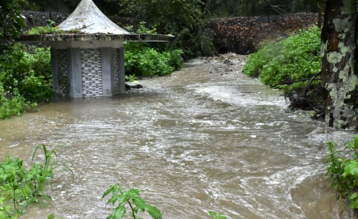 Çaybaşı'nda sağanak etkili oldu