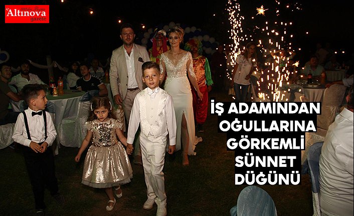 İş adamından oğullarına görkemli sünnet düğünü