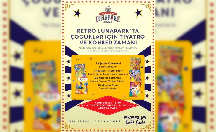 Retro Lunapark’ta çocukların neşesi, ağustosta daha da artıyor