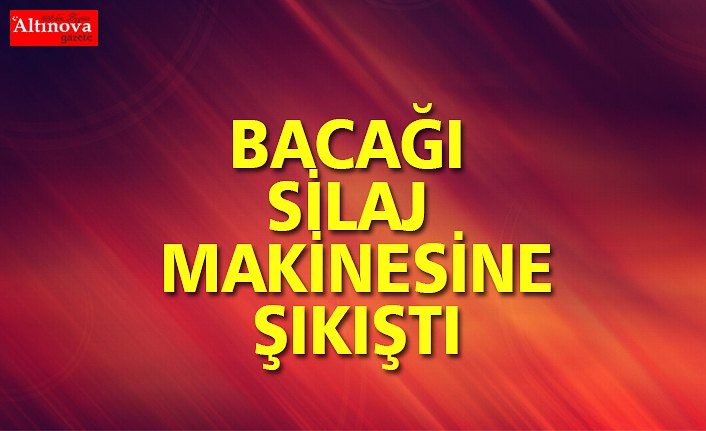 Bacağı silaj makinesine sıkışan kişi yaralandı