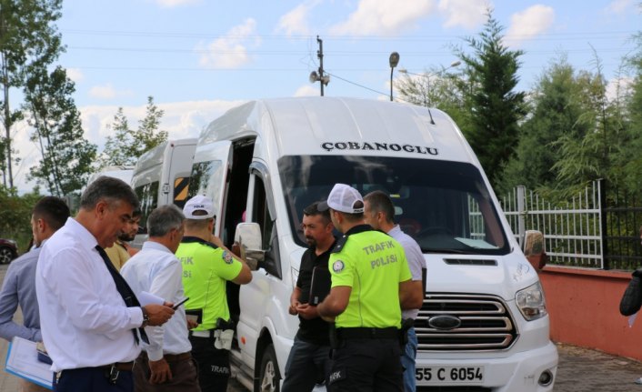 Çarşamba'da okul servisleri denetlendi