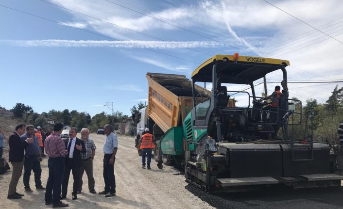 Havza'da asfaltlama çalışmaları devam ediyor