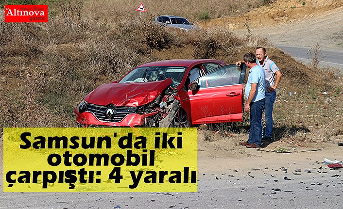 Samsun'da iki otomobil çarpıştı: 4 yaralı