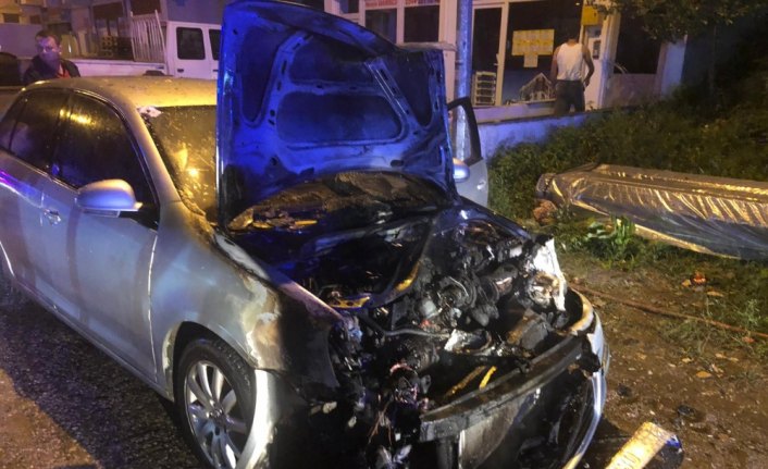 Sinop'ta araç yangını