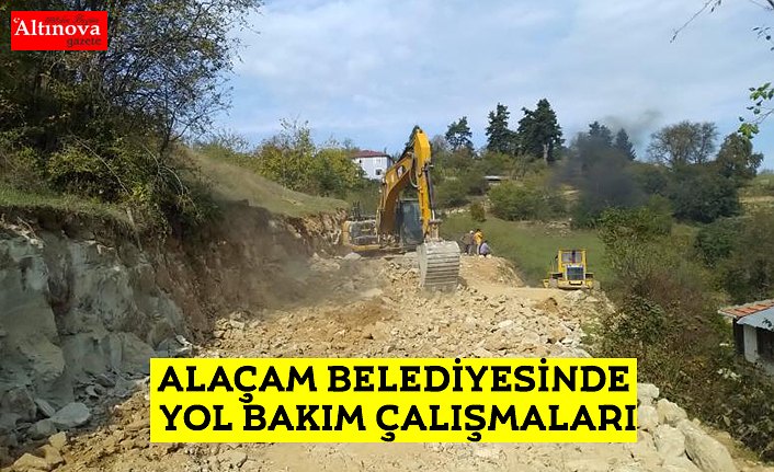 ALAÇAM BELEDİYESİNDE YOL BAKIM ÇALIŞMALARI