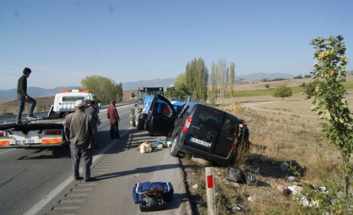 Amasya'da trafik kazası: 2 yaralı
