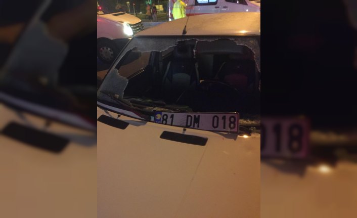 Otomobilin çarptığı bisikletli yaralandı