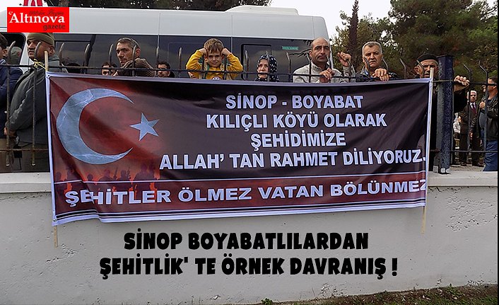 SİNOP BOYABATLILARDAN ŞEHİTLİK' TE ÖRNEK DAVRANIŞ !