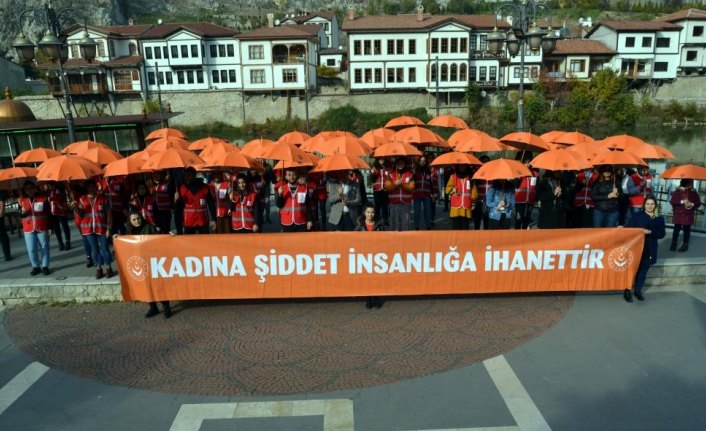 Amasya'da kadına yönelik şiddete karşı 