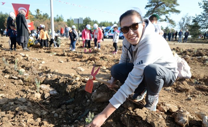 Avrupa şampiyonu boksör Elif Güneri fidan dikti
