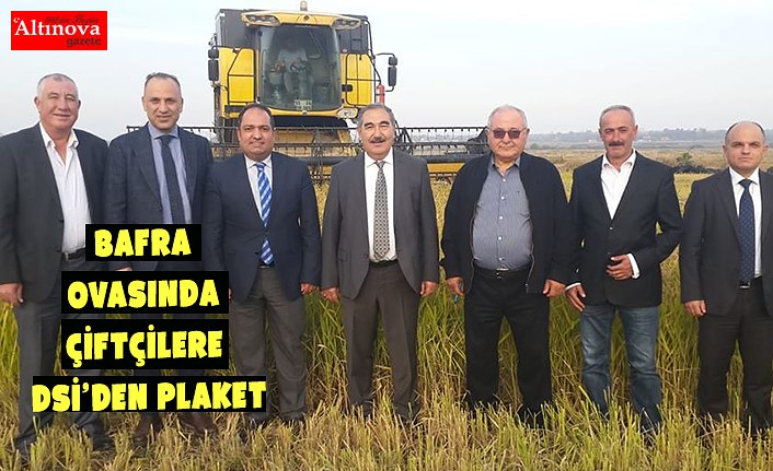 Bafra Ovasında Çiftçilere DSİ’den Plaket