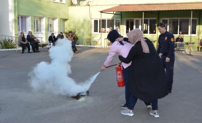 Havza Huzurevi ve Rehabilitasyon Merkezi'nde yangın tatbikatı
