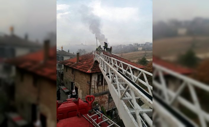 Safranbolu'da baca yangını