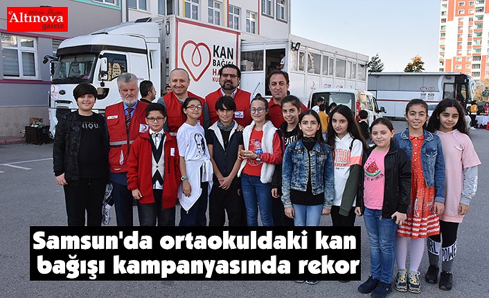 Samsun'da ortaokuldaki kan bağışı kampanyasında rekor