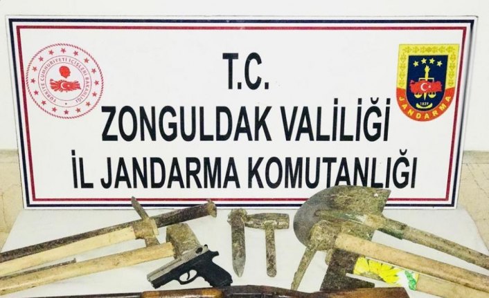 Zonguldak'ta kaçak kazı yapan 3 kişi yakalandı