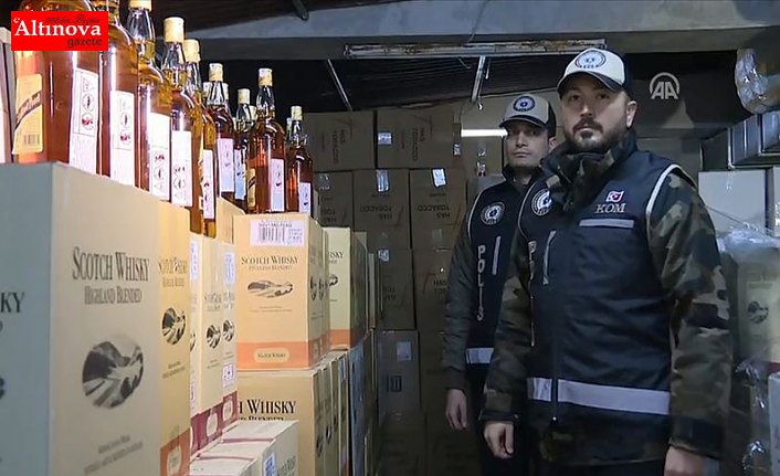 Ankara'da 10 bin 404 şişe sahte içki ele geçirildi