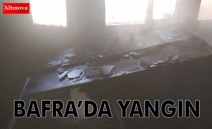 Bafra’da yangın