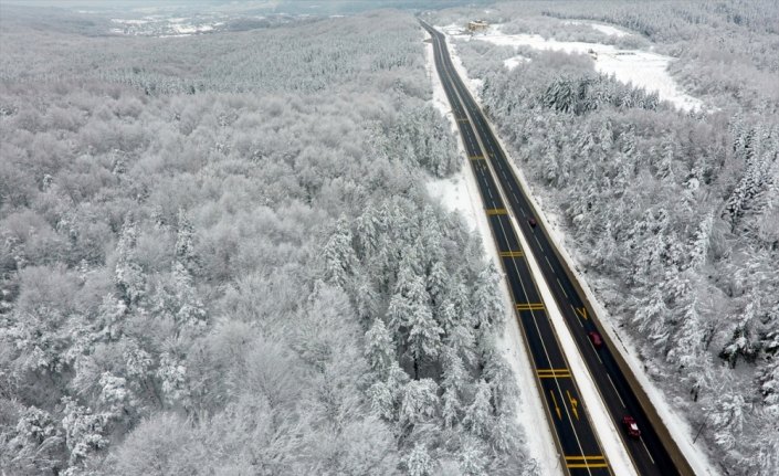 Beyaz örtü Bolu Dağı'nda esnafı mutlu etti
