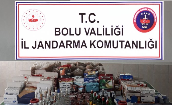Bolu'da kaçak içki ve sigara operasyonunda 4 şüpheli yakalandı