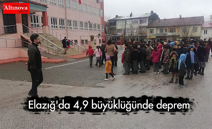 Elazığ'da 4,9 büyüklüğünde deprem