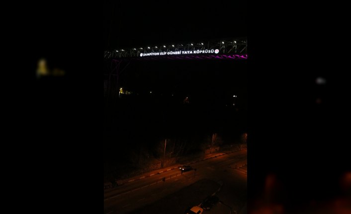 Milli sporcunun ismi yaya köprüsüne verildi