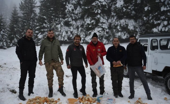 SAFRANOFF üyeleri, yaban hayatı için doğaya yem bıraktı