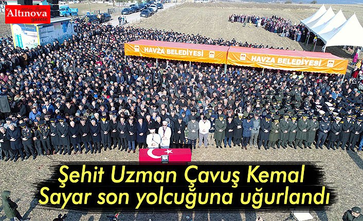 Şehit Uzman Çavuş Kemal Sayar son yolcuğuna uğurlandı