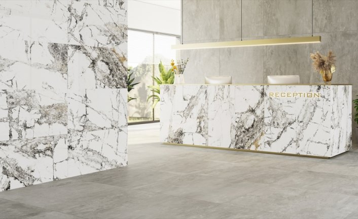 Seramiksan, yaşam alanlarında modern mermer görünümü sağlıyor