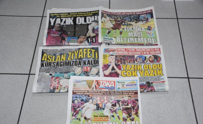 Trabzon yerel basınında Galatasaray beraberliği