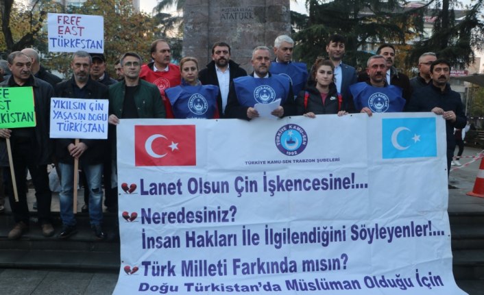 Trabzon'da, Çin'in Doğu Türkistan politikaları protesto edildi