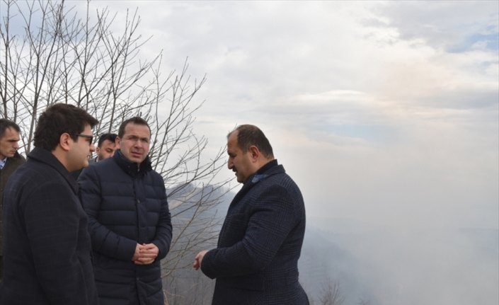 Trabzon'daki örtü yangınlarını söndürme çalışmaları sürüyor