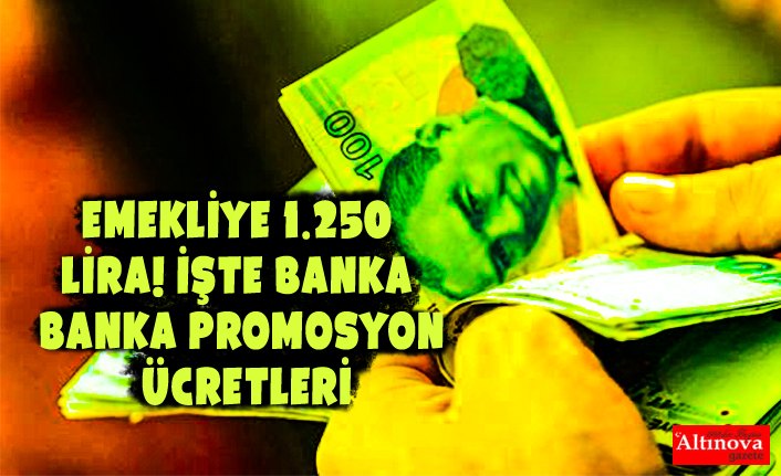 Emekliye 1.250 lira! İşte banka banka promosyon ücretleri