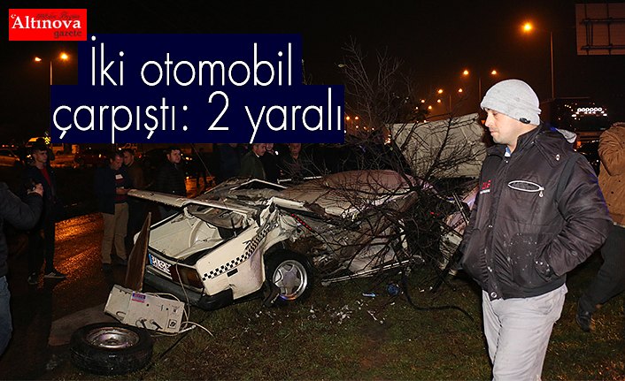 İki otomobil çarpıştı: 2 yaralı