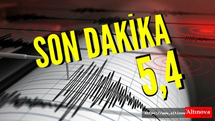 Manisa'da 5,4 büyüklüğünde deprem