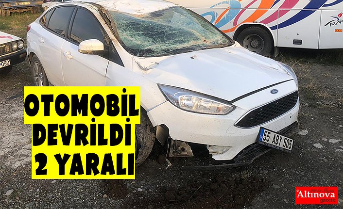 Otomobil devrildi: 2 yaralı