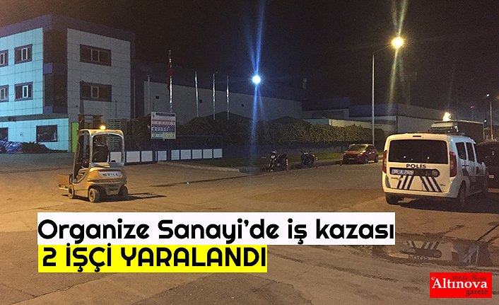 Alüminyum eritme kazanı ile makine arasına sıkışan 2 işçi yaralandı
