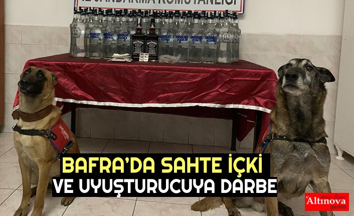 BAFRA’DA SAHTE İÇKİ VE UYUŞTURUCUYA DARBE