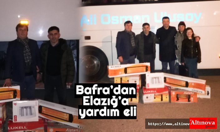 Bafra’dan Elazığ’a yardım eli