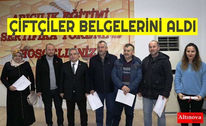 ÇİFTÇİLER BELGELERİNİ ALDI