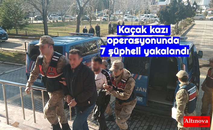 Kaçak kazı operasyonunda 7 şüpheli yakalandı