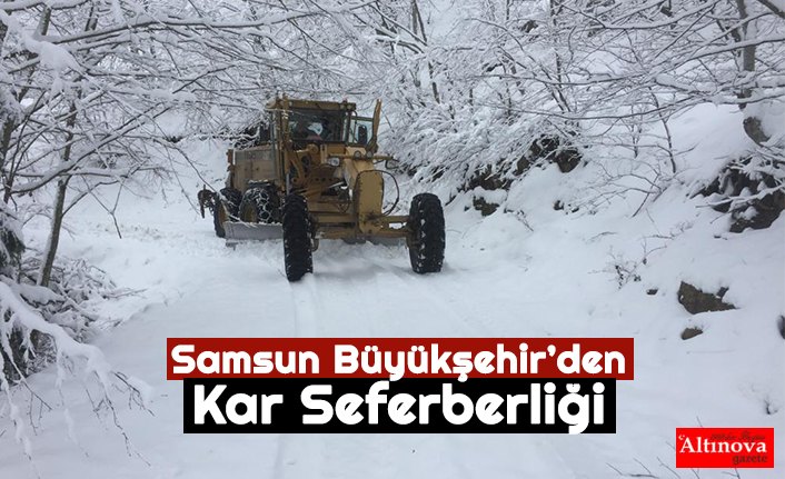 Samsun Büyükşehir’den Kar Seferberliği