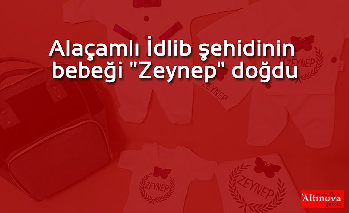 Alaçamlı İdlib şehidinin bebeği "Zeynep" doğdu