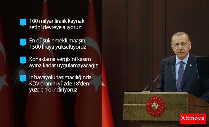 Cumhurbaşkanı Erdoğan Ekonomik İstikrar Kalkanı paketini açıkladı
