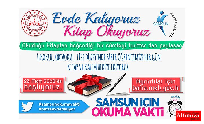 EVDE KALIYORUZ, KİTAP OKUYORUZ ETKİNLİĞİ BASIN DUYURUSU