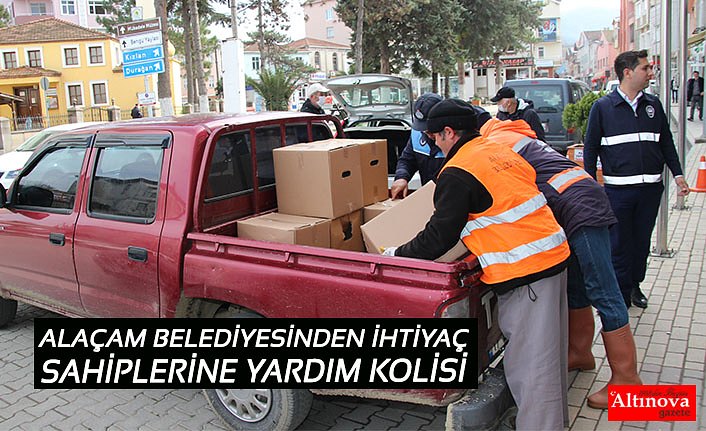 ALAÇAM BELEDİYESİNDEN İHTİYAÇ SAHİPLERİNE YARDIM KOLİSİ