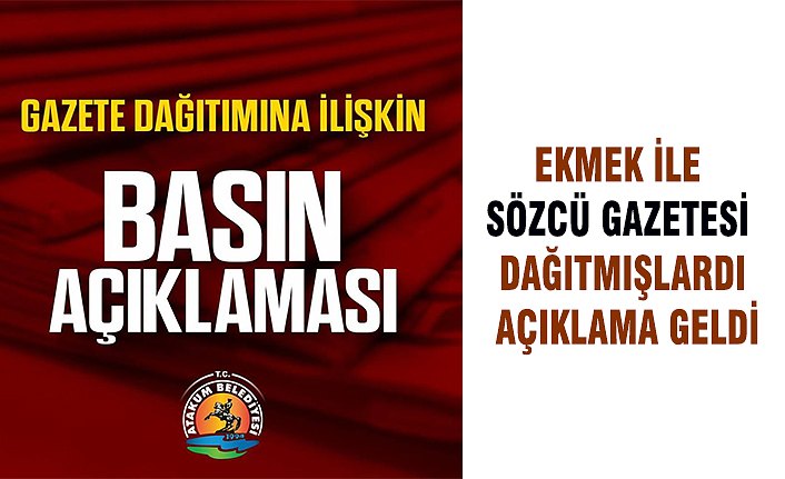 ATAKUM BELEDİYESİ’NDEN KAMUOYUNA